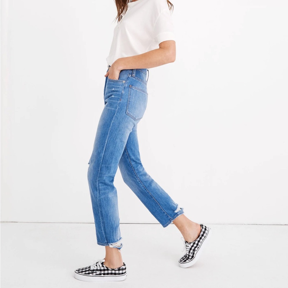 Madewell classic straight jeans in Novello wash